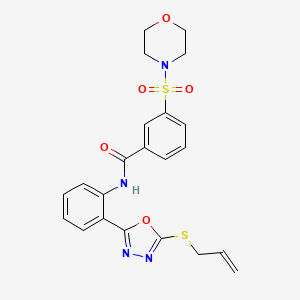 3-(morpholin-4-ylsulfonyl)-N-{2-[5-(prop-2-en-1-ylsulfanyl)-1,3,4-oxadiazol-2-yl]phenyl}benzamide