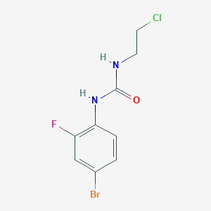 molecular formula C9H9BrClFN2O B2455728 1-(4-Bromo-2-fluorophenyl)-3-(2-chloroethyl)urea CAS No. 160132-69-4