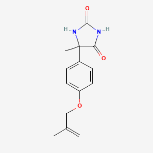 molecular formula C14H16N2O3 B2455738 5-Methyl-5-(4-(2-methylallyloxy)phenyl)imidazolidine-2,4-dione CAS No. 1225603-46-2