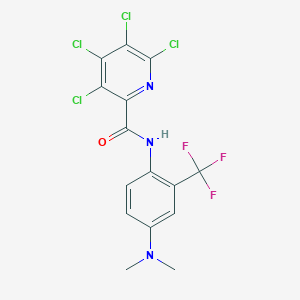 3,4,5,6-tetrachloro-N-[4-(dimethylamino)-2-(trifluoromethyl)phenyl]pyridine-2-carboxamide