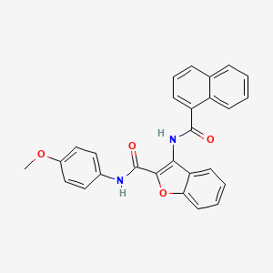 molecular formula C27H20N2O4 B2455744 3-(1-naphthamido)-N-(4-methoxyphenyl)benzofuran-2-carboxamide CAS No. 887873-34-9