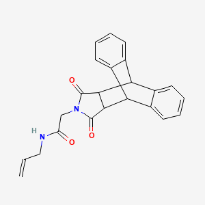 molecular formula C23H20N2O3 B2455746 N-allyl-2-[16,18-dioxo-17-azapentacyclo[6.6.5.0~2,7~.0~9,14~.0~15,19~]nonadeca-2(7),3,5,9(14),10,12-hexaen-17-yl]acetamide CAS No. 478029-47-9