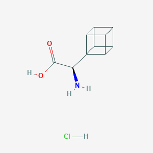 (2R)-2-Amino-2-cuban-1-ylacetic acid;hydrochloride