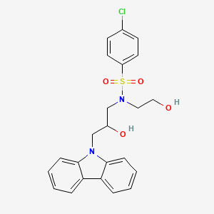 N-(3-carbazol-9-yl-2-hydroxypropyl)-4-chloro-N-(2-hydroxyethyl)benzenesulfonamide