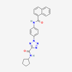 molecular formula C24H22N6O2 B2455753 2-(4-(1-naphthamido)phenyl)-N-cyclopentyl-2H-tetrazole-5-carboxamide CAS No. 1396812-95-5