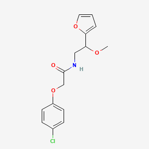 molecular formula C15H16ClNO4 B2455758 2-(4-氯苯氧基)-N-(2-(呋喃-2-基)-2-甲氧基乙基)乙酰胺 CAS No. 1795359-67-9