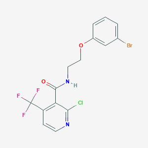 molecular formula C15H11BrClF3N2O2 B2455764 N-[2-(3-bromophenoxy)ethyl]-2-chloro-4-(trifluoromethyl)pyridine-3-carboxamide CAS No. 1797906-29-6