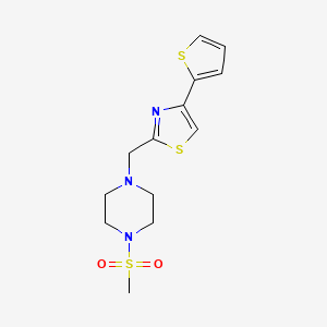 2-((4-(Methylsulfonyl)piperazin-1-yl)methyl)-4-(thiophen-2-yl)thiazole
