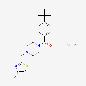 (4-(Tert-butyl)phenyl)(4-((4-methylthiazol-2-yl)methyl)piperazin-1-yl)methanone hydrochloride