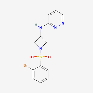 N-[1-(2-bromobenzenesulfonyl)azetidin-3-yl]pyridazin-3-amine