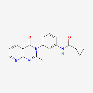molecular formula C18H16N4O2 B2455784 N-[3-(2-甲基-4-氧代吡啶并[2,3-d]嘧啶-3-基)苯基]环丙烷甲酰胺 CAS No. 921522-48-7