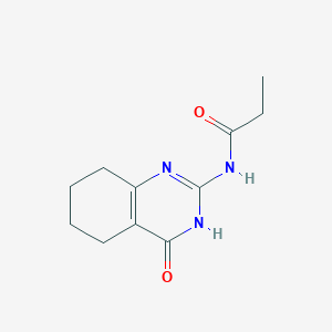 N-(4-oxo-3,4,5,6,7,8-hexahydro-2-quinazolinyl)propanamide
