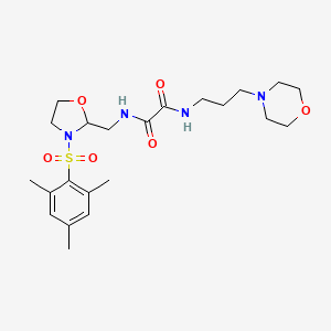 N1-((3-(mesitylsulfonyl)oxazolidin-2-yl)methyl)-N2-(3-morpholinopropyl)oxalamide