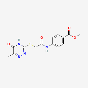 Methyl 4-({[(6-methyl-5-oxo-2,5-dihydro-1,2,4-triazin-3-yl)sulfanyl]acetyl}amino)benzoate