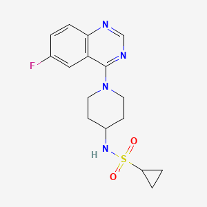 N-[1-(6-Fluoroquinazolin-4-yl)piperidin-4-yl]cyclopropanesulfonamide