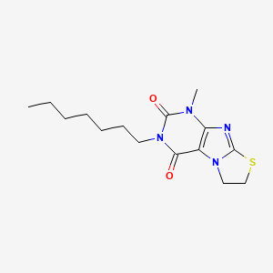 2-Heptyl-4-methyl-7,8-dihydropurino[8,7-b][1,3]thiazole-1,3-dione