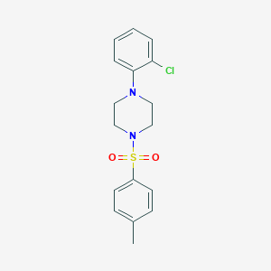 molecular formula C17H19ClN2O2S B245580 1-(2-Chlorophenyl)-4-[(4-methylphenyl)sulfonyl]piperazine 