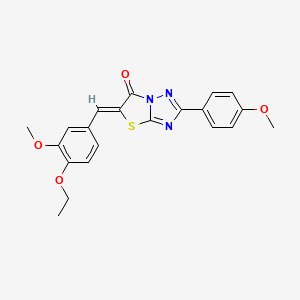 (Z)-5-(4-ethoxy-3-methoxybenzylidene)-2-(4-methoxyphenyl)thiazolo[3,2-b][1,2,4]triazol-6(5H)-one