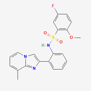 5-fluoro-2-methoxy-N-(2-(8-methylimidazo[1,2-a]pyridin-2-yl)phenyl)benzenesulfonamide