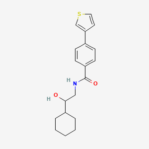 molecular formula C19H23NO2S B2455804 N-(2-cyclohexyl-2-hydroxyethyl)-4-(thiophen-3-yl)benzamide CAS No. 2034266-05-0