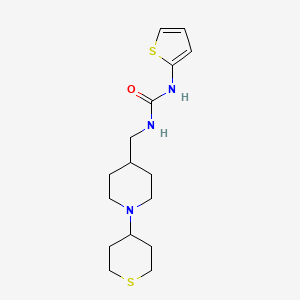 1-((1-(tetrahydro-2H-thiopyran-4-yl)piperidin-4-yl)methyl)-3-(thiophen-2-yl)urea