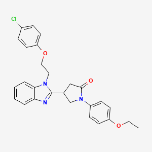 4-{1-[2-(4-chlorophenoxy)ethyl]-1H-benzimidazol-2-yl}-1-(4-ethoxyphenyl)pyrrolidin-2-one