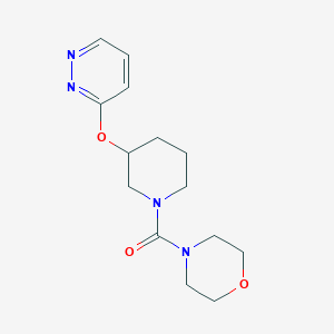 molecular formula C14H20N4O3 B2455826 吗啉(3-(哒嗪-3-氧基)哌啶-1-基)甲酮 CAS No. 2034225-57-3