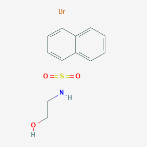 molecular formula C12H12BrNO3S B245583 4-bromo-N-(2-hydroxyethyl)-1-naphthalenesulfonamide 