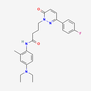 molecular formula C25H29FN4O2 B2455834 N-(4-(diethylamino)-2-methylphenyl)-4-(3-(4-fluorophenyl)-6-oxopyridazin-1(6H)-yl)butanamide CAS No. 946321-68-2