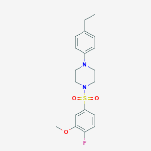 1-(4-Ethylphenyl)-4-[(4-fluoro-3-methoxyphenyl)sulfonyl]piperazine