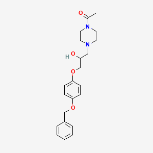 molecular formula C22H28N2O4 B2455840 1-(4-Acetyl-1-piperazinyl)-3-[4-(benzyloxy)phenoxy]-2-propanol CAS No. 347370-14-3