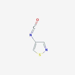molecular formula C4H2N2OS B2455853 4-Isocyanato-1,2-thiazole CAS No. 1538994-91-0