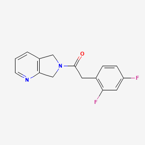 molecular formula C15H12F2N2O B2455854 2-(2,4-difluorophenyl)-1-(5H-pyrrolo[3,4-b]pyridin-6(7H)-yl)ethanone CAS No. 2309732-00-9