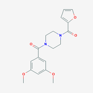 molecular formula C18H20N2O5 B245587 1-(3,5-Dimethoxybenzoyl)-4-(2-furoyl)piperazine 