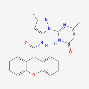 N-(3-methyl-1-(4-methyl-6-oxo-1,6-dihydropyrimidin-2-yl)-1H-pyrazol-5-yl)-9H-xanthene-9-carboxamide
