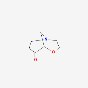 molecular formula C7H11NO2 B2455875 4-Oxa-1-azabicyclo[3.3.1]nonan-6-one CAS No. 107904-15-4