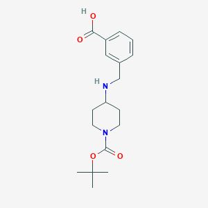 3-(((1-(tert-Butoxycarbonyl)piperidin-4-yl)amino)methyl)benzoic acid