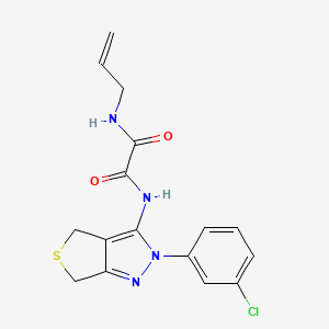 N'-[2-(3-chlorophenyl)-4,6-dihydrothieno[3,4-c]pyrazol-3-yl]-N-prop-2-enyloxamide
