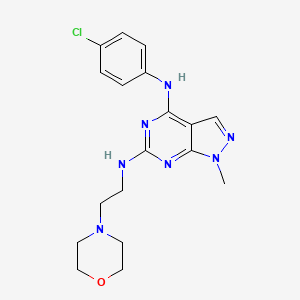 N4-(4-chlorophenyl)-1-methyl-N6-(2-morpholinoethyl)-1H-pyrazolo[3,4-d]pyrimidine-4,6-diamine