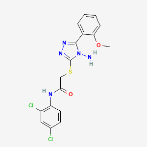 2-{[4-amino-5-(2-methoxyphenyl)-4H-1,2,4-triazol-3-yl]sulfanyl}-N-(2,4-dichlorophenyl)acetamide