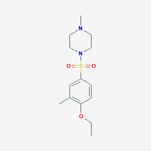 molecular formula C14H22N2O3S B245590 1-[(4-Ethoxy-3-methylphenyl)sulfonyl]-4-methylpiperazine 
