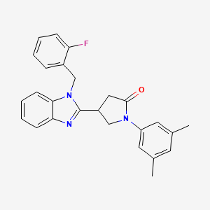1-(3,5-dimethylphenyl)-4-[1-(2-fluorobenzyl)-1H-benzimidazol-2-yl]pyrrolidin-2-one