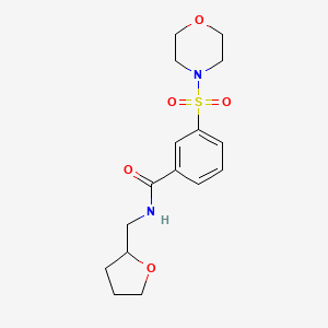 molecular formula C16H22N2O5S B2455907 3-morpholin-4-ylsulfonyl-N-(oxolan-2-ylmethyl)benzamide CAS No. 438016-10-5
