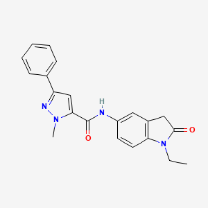 N-(1-ethyl-2-oxoindolin-5-yl)-1-methyl-3-phenyl-1H-pyrazole-5-carboxamide