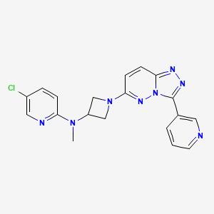 molecular formula C19H17ClN8 B2455910 5-Chloro-N-methyl-N-[1-(3-pyridin-3-yl-[1,2,4]triazolo[4,3-b]pyridazin-6-yl)azetidin-3-yl]pyridin-2-amine CAS No. 2380068-18-6