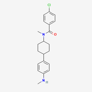 molecular formula C21H25ClN2O B2455912 4-chloro-N-methyl-N-{4-[4-(methylamino)phenyl]cyclohexyl}benzamide CAS No. 1797646-62-8