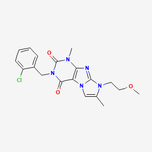 2-[(2-Chlorophenyl)methyl]-6-(2-methoxyethyl)-4,7-dimethylpurino[7,8-a]imidazole-1,3-dione