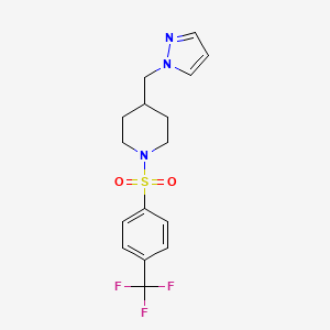 4-((1H-pyrazol-1-yl)methyl)-1-((4-(trifluoromethyl)phenyl)sulfonyl)piperidine