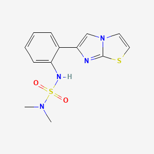 molecular formula C13H14N4O2S2 B2455922 6-[2-(Dimethylsulfamoylamino)phenyl]imidazo[2,1-b][1,3]thiazole CAS No. 1798488-54-6