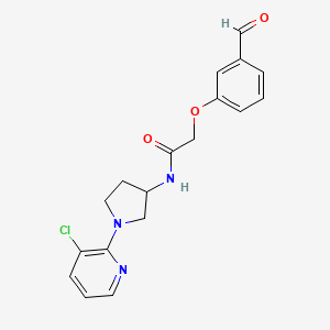 N-[1-(3-Chloropyridin-2-yl)pyrrolidin-3-yl]-2-(3-formylphenoxy)acetamide